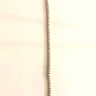 .925 Vintage Tennis Bracelet in White Gold