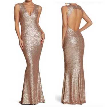 Dress the Population Karina Gown Sequin Gold  XXL - image 1