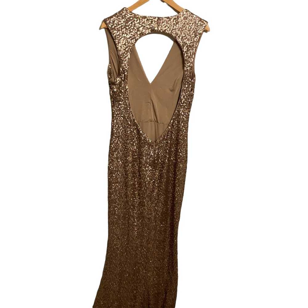 Dress the Population Karina Gown Sequin Gold  XXL - image 3