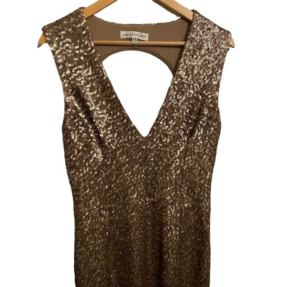 Dress the Population Karina Gown Sequin Gold  XXL - image 4