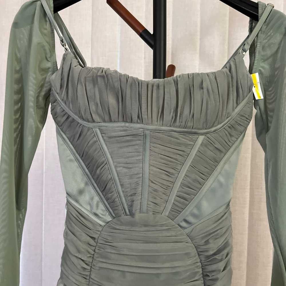 House of CB Freyja Gathered Corset Dress In Green… - image 3