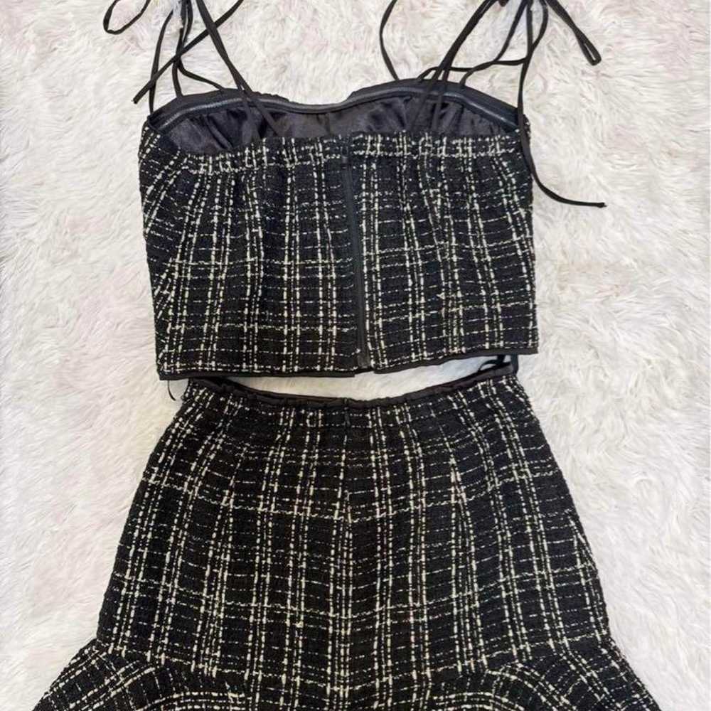 Tweed x Button Classical Setup Cabaret Dress (Bla… - image 5