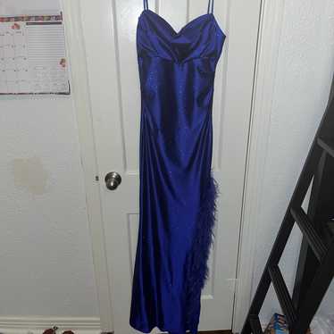 Deep blue prom dress