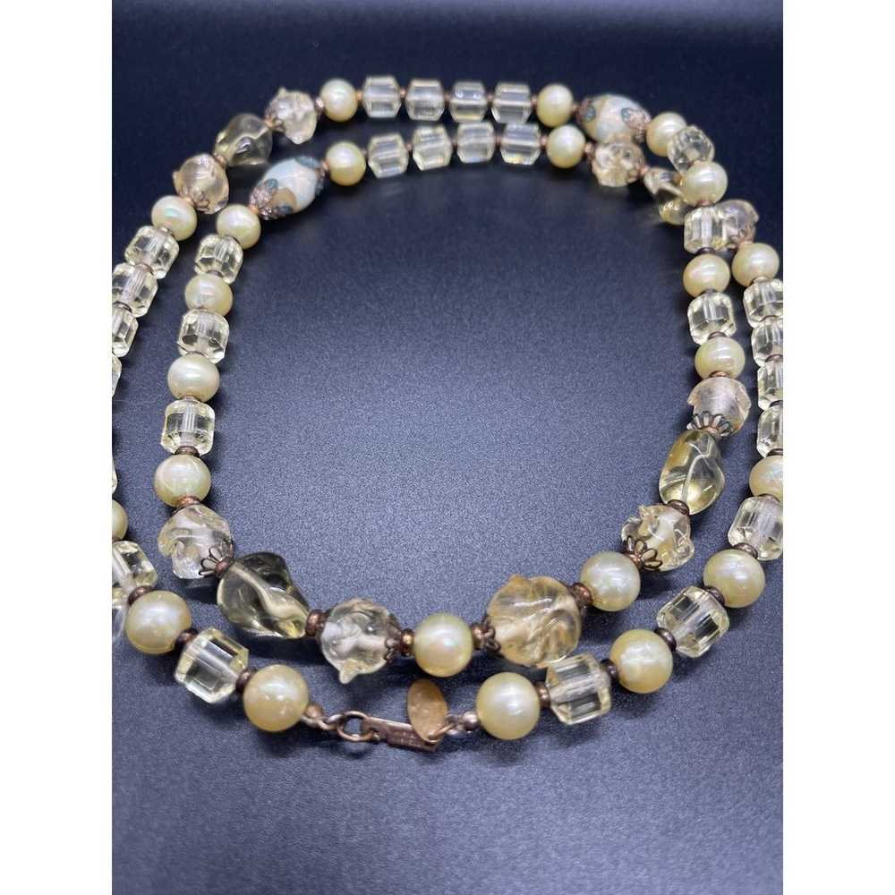 Women's Necklace MIRIAM HASKELL Glass Pearls and … - image 2