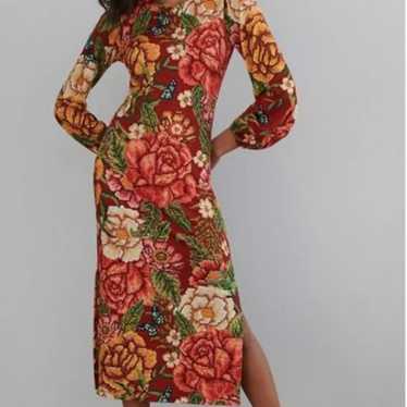 Anthropologie Farm Rio Jessa Floral Print Dress S… - image 1