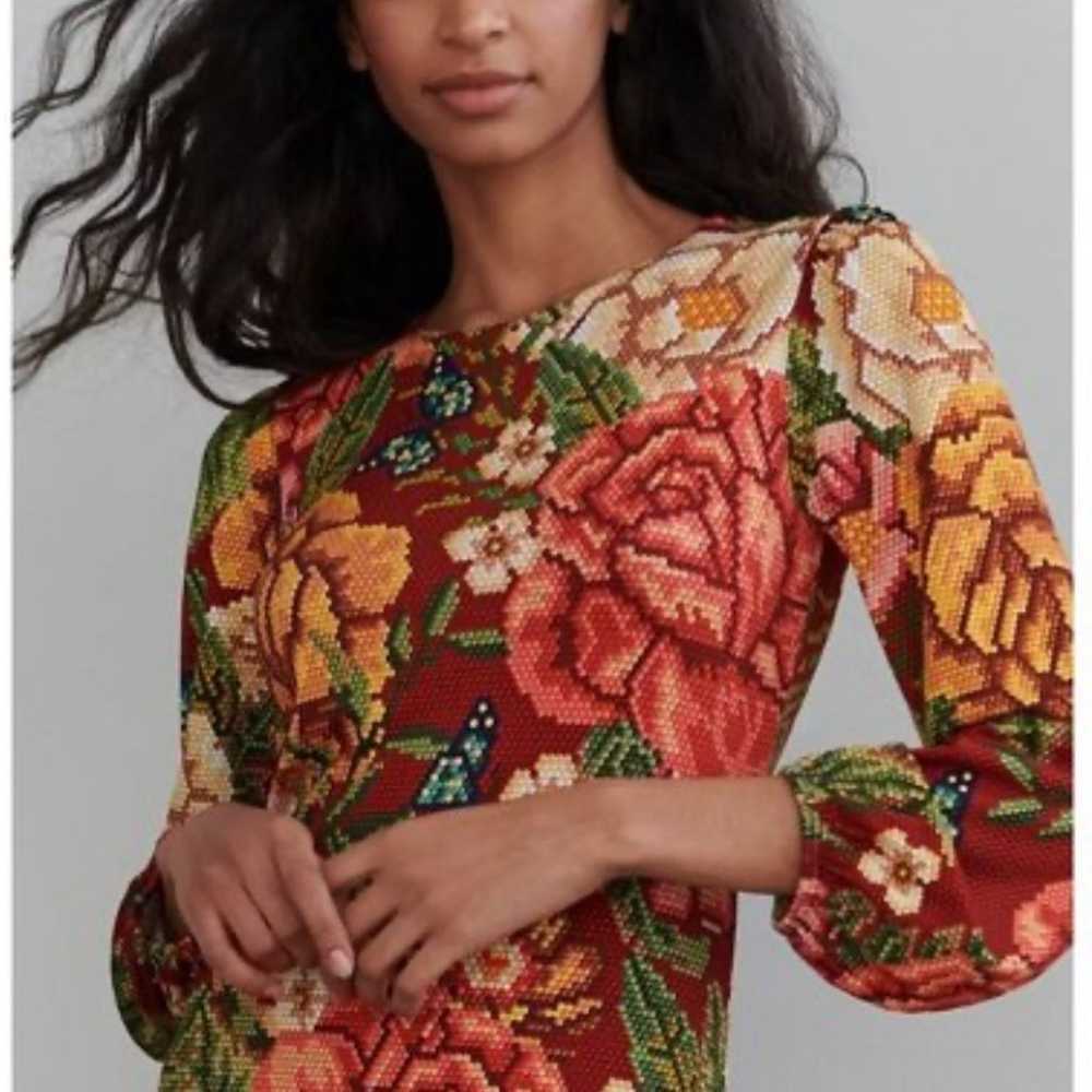 Anthropologie Farm Rio Jessa Floral Print Dress S… - image 2