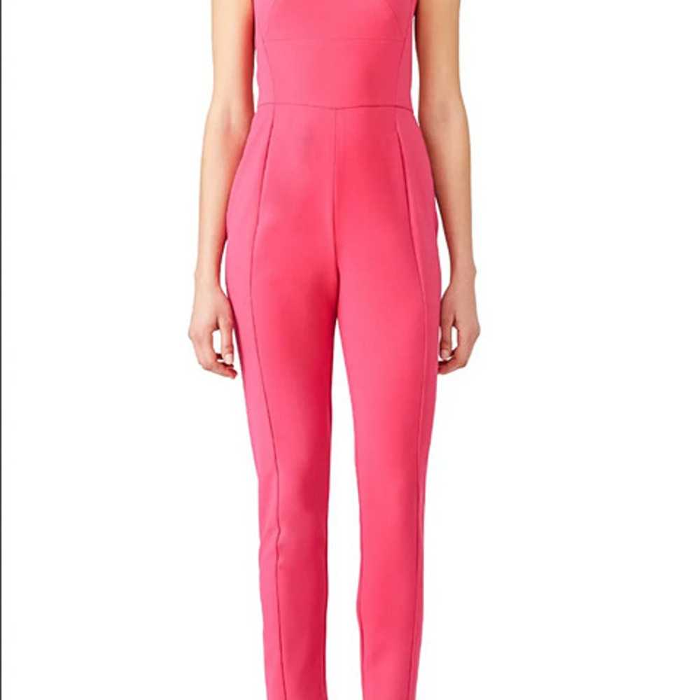 Black Halo Bene Jumpsuit Hot Pink Fuchsia Size 4 - image 1