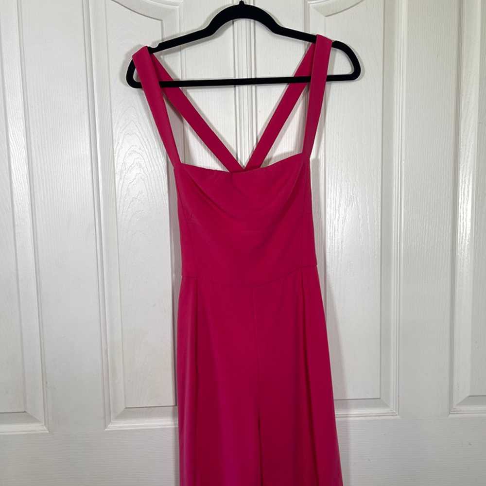 Black Halo Bene Jumpsuit Hot Pink Fuchsia Size 4 - image 4