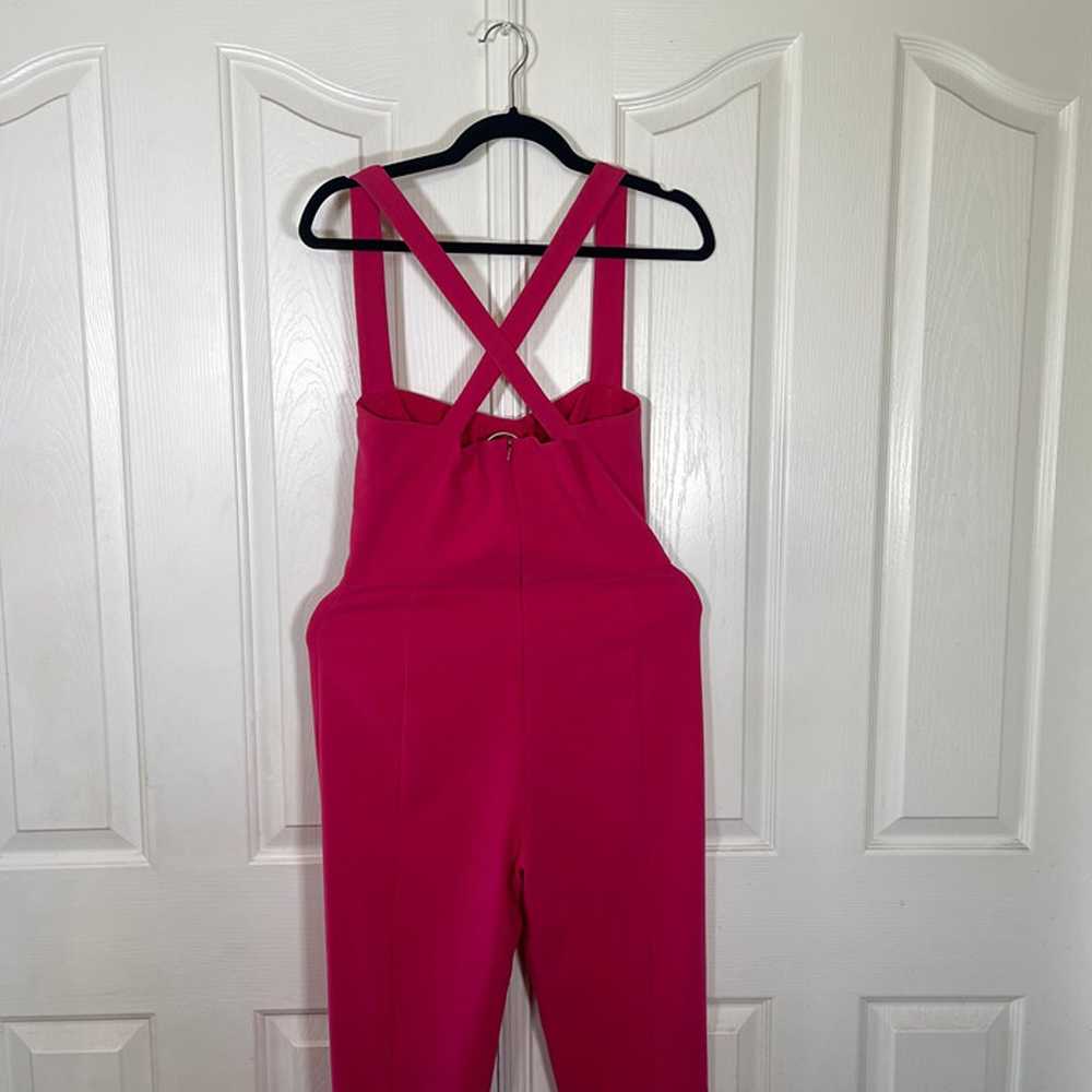 Black Halo Bene Jumpsuit Hot Pink Fuchsia Size 4 - image 5