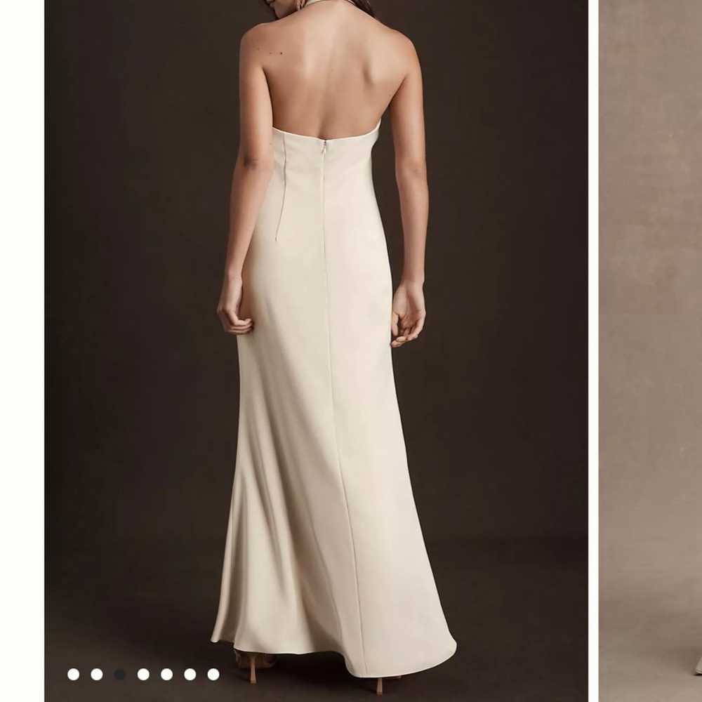 BHLDN Ruby Twist Halter Satin Gown - image 2