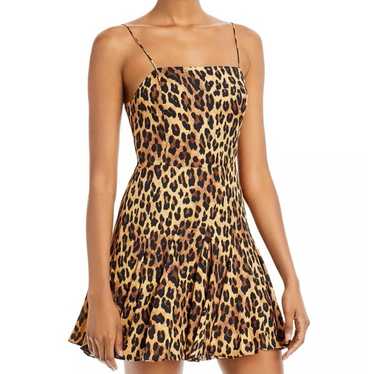 Alice and Olivia Ginny Leopard Print Mini Dress