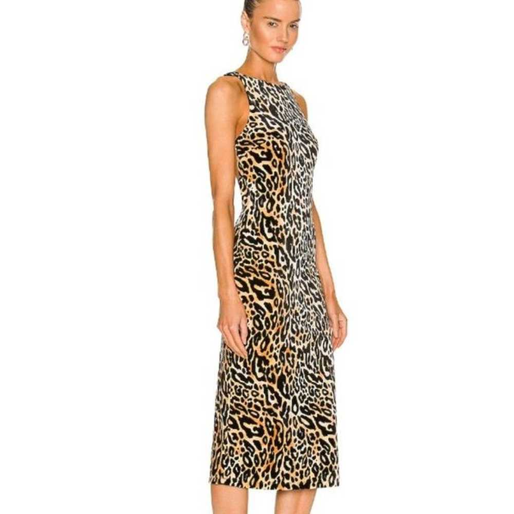 NWOT h:ours Kori Midi Dress in leopard size small - image 3