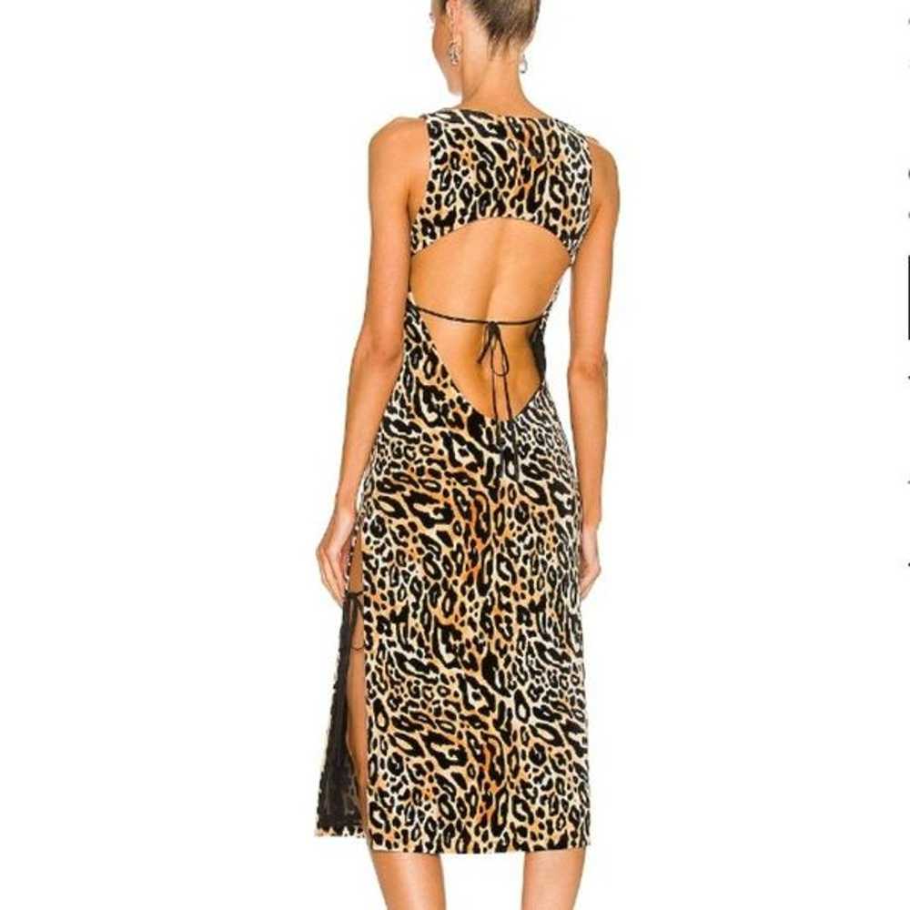 NWOT h:ours Kori Midi Dress in leopard size small - image 4