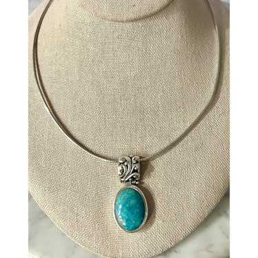 Vintage BARSE Sterling Silver 925 Amazonite Pendan