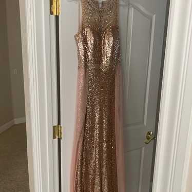 Beautiful elegant rose gold dress