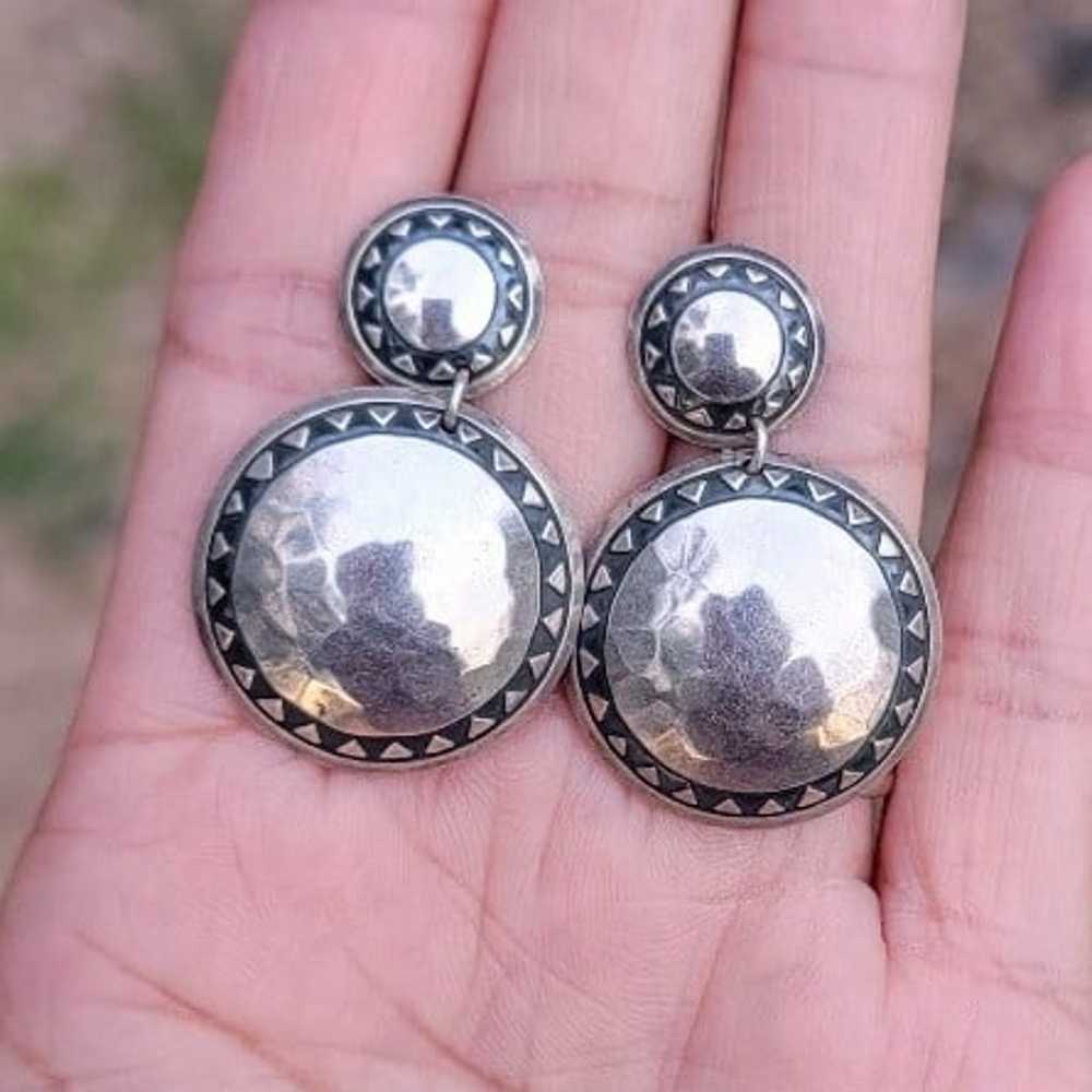 Southwestern vintage handmade 925 sterling silver… - image 1