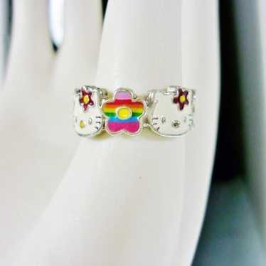 Hello Kitty Enameled Ring by Sanrio Rainbows, Kit… - image 1