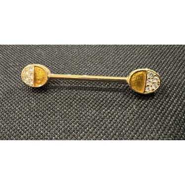 Vintage Givenchy Bar Pin/Brooch Enamel And Rhinest