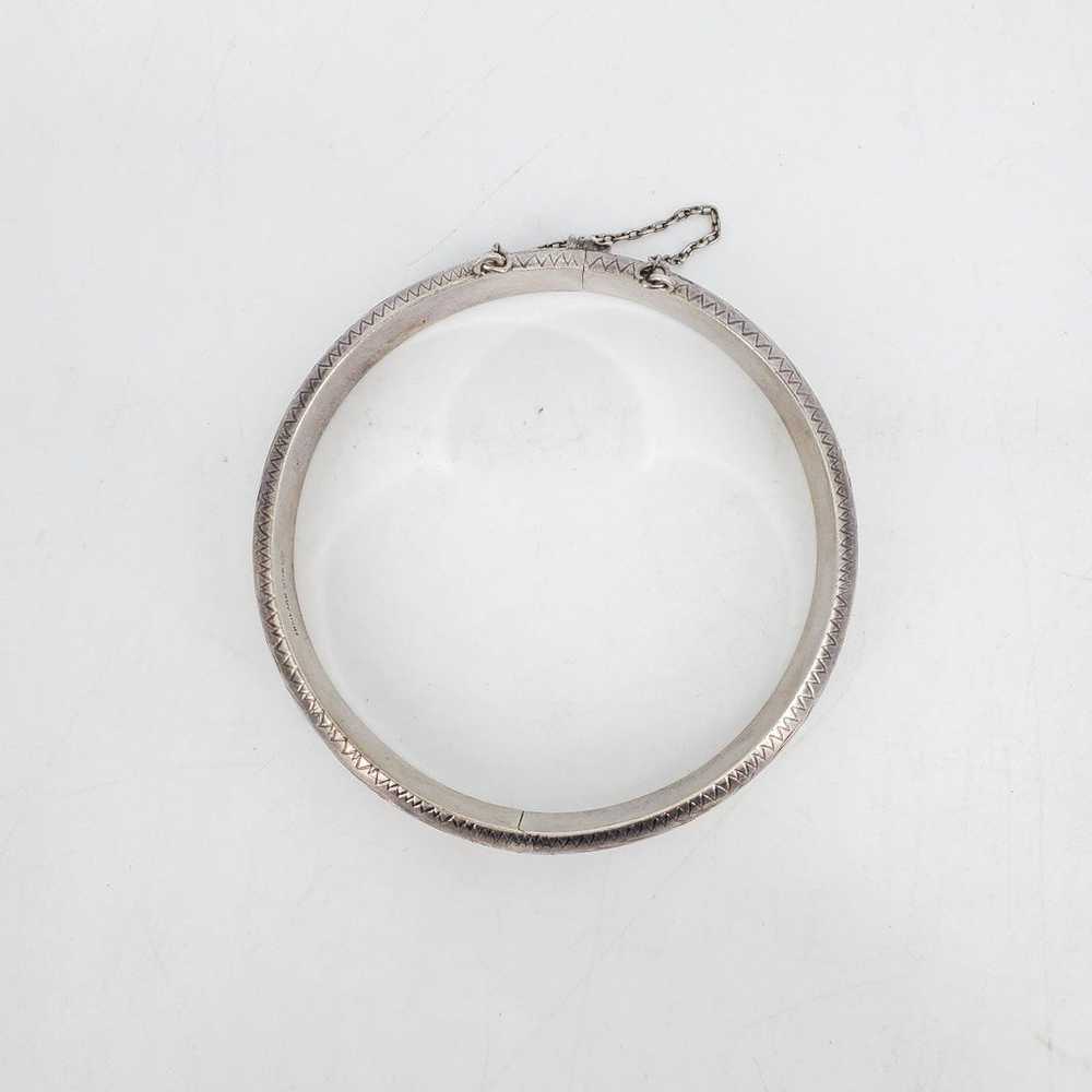 Vintage Sterling Silver Cuff Bracelet 3037-15 - image 2