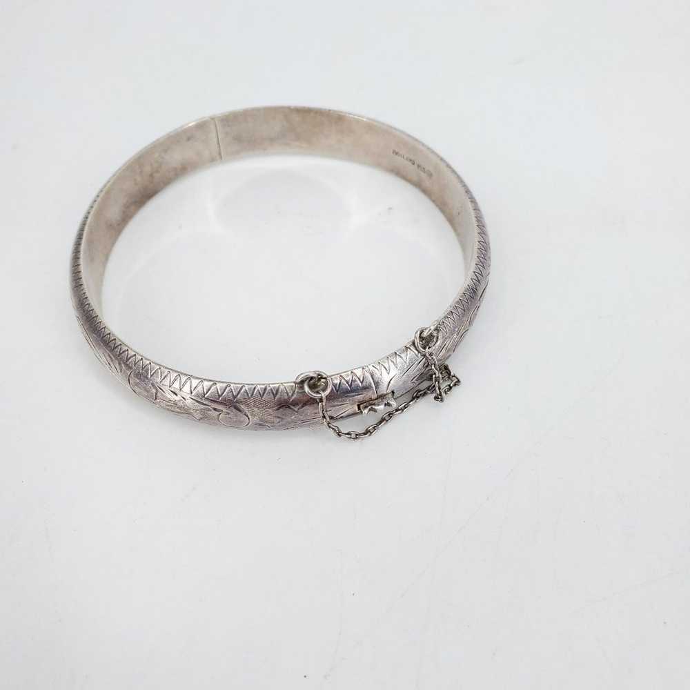 Vintage Sterling Silver Cuff Bracelet 3037-15 - image 3