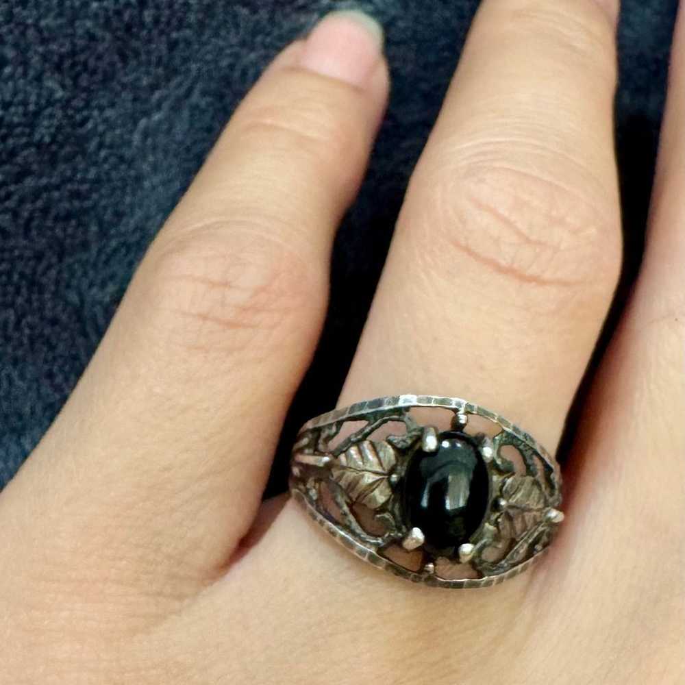 Black hills gold 12k & sterling silver ring size 7 - image 2