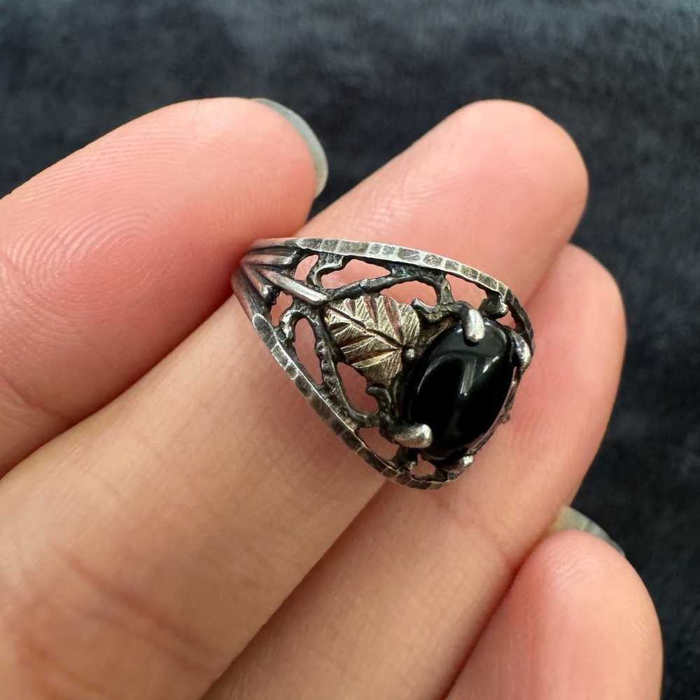 Black hills gold 12k & sterling silver ring size 7 - image 6