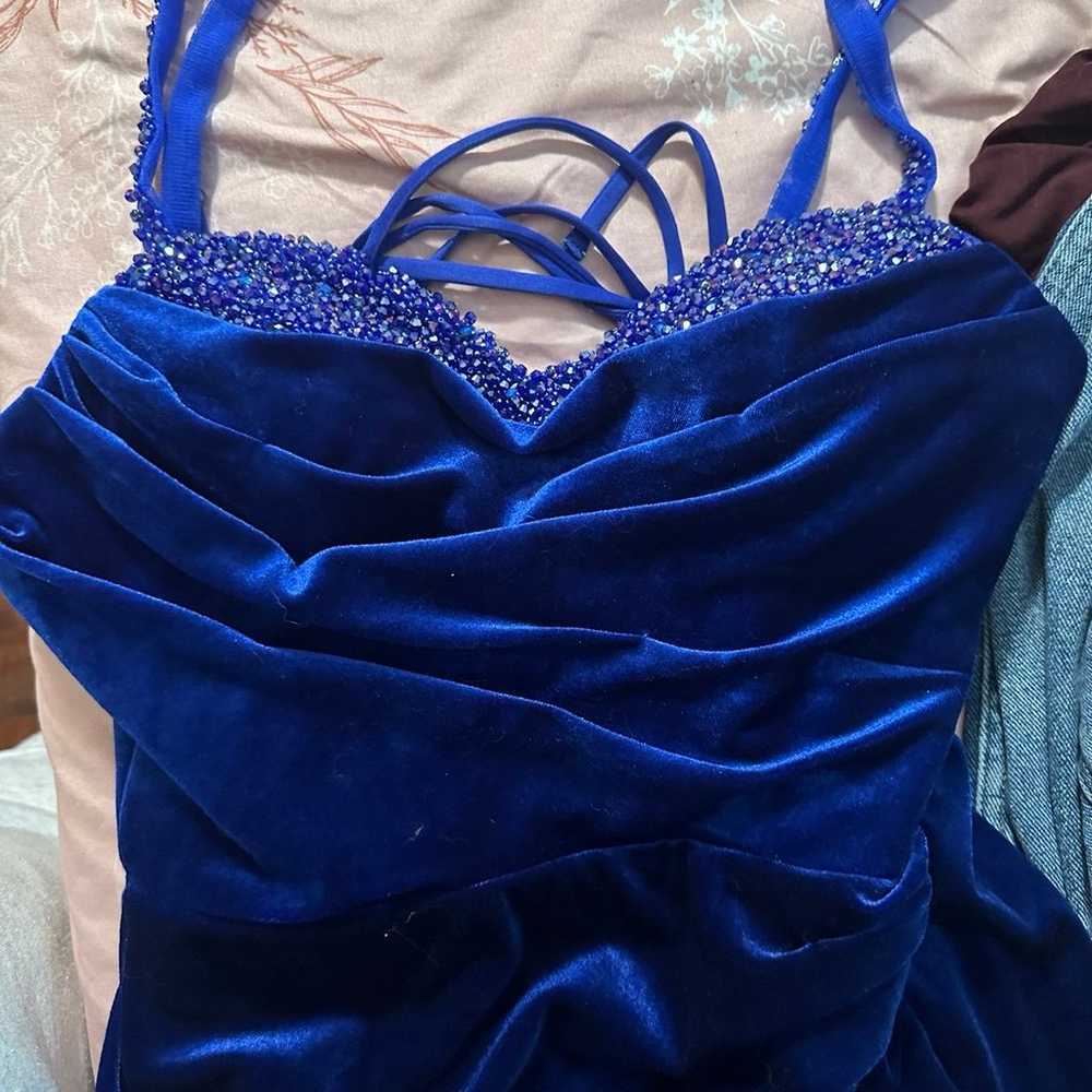 Royal blue prom dress - image 1