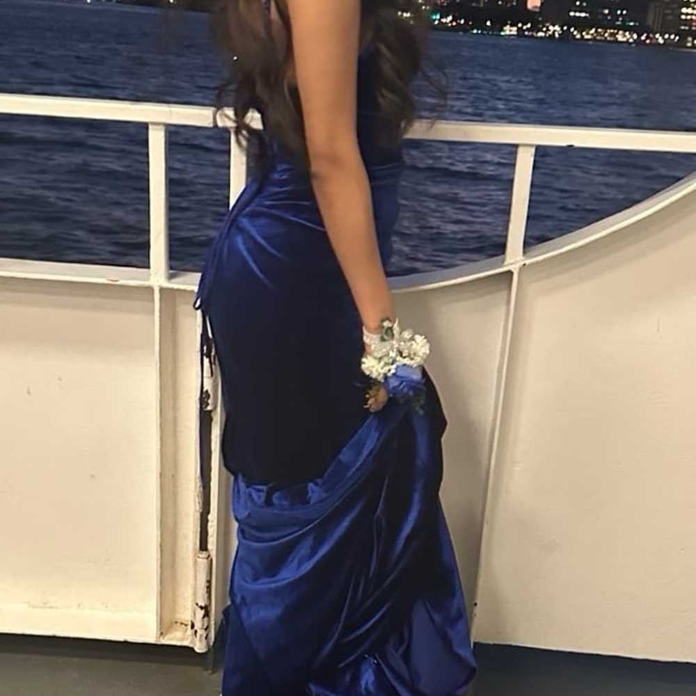 Royal blue prom dress - image 3