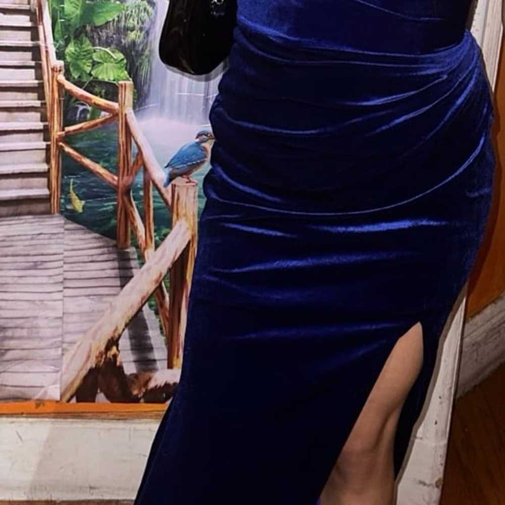 Royal blue prom dress - image 4