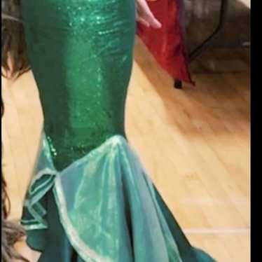 Green Ariel Altered Walking Mermaid Tail with emb… - image 1