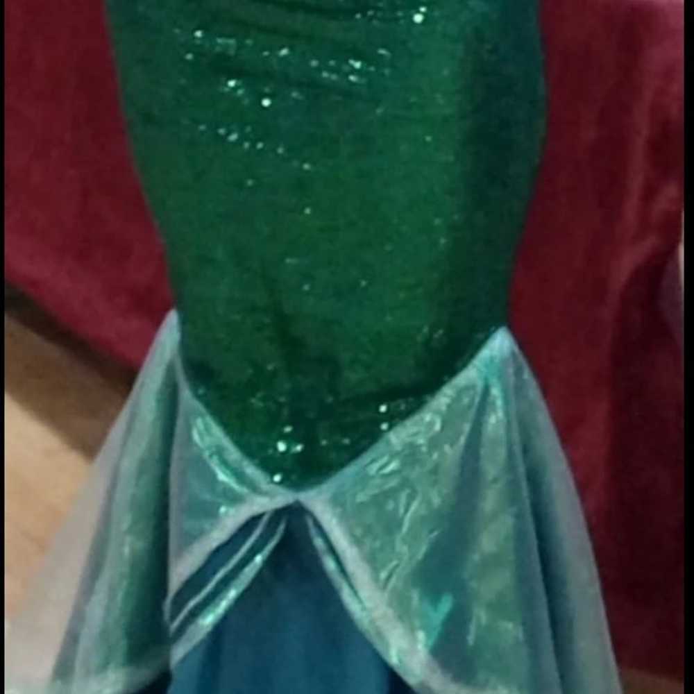 Green Ariel Altered Walking Mermaid Tail with emb… - image 2