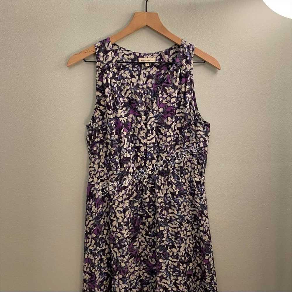 Rebecca Taylor Purple Floral Mini Dress 6 - image 6