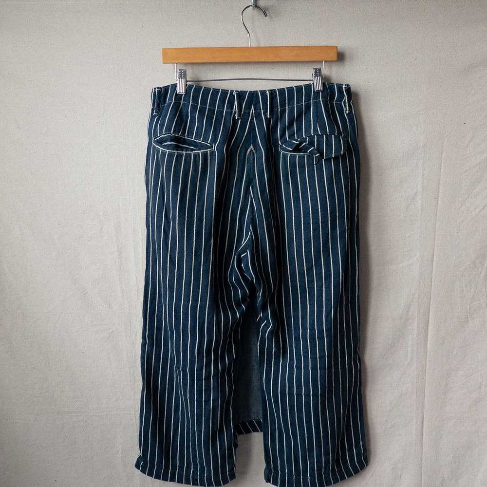 Kapital Blue Pinstripe Wrap Trousers - image 6