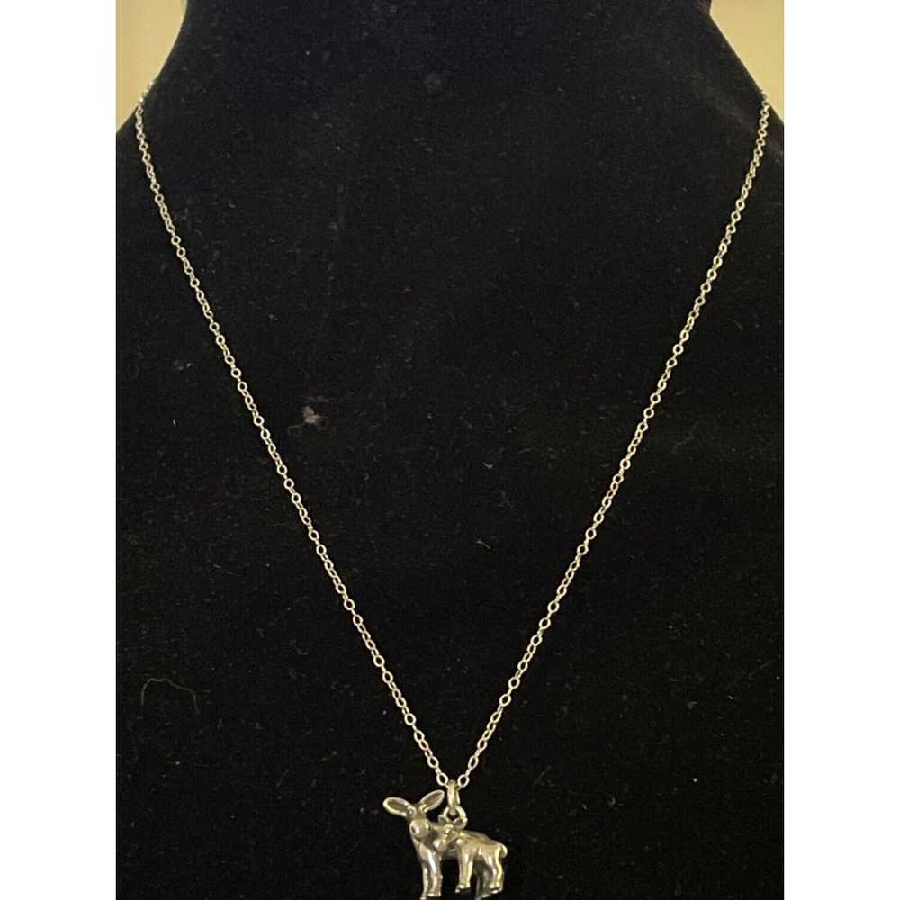 Vtg. Mother donkey and Foul Necklace Pendant Ster… - image 3