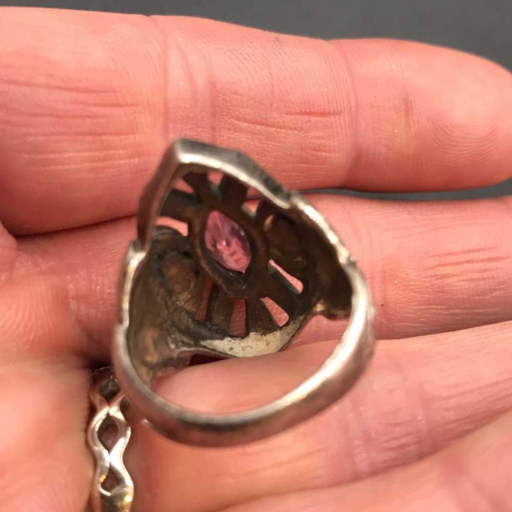 VTG STERLING  SILVER  AMETHYST Ring #1026 - image 6