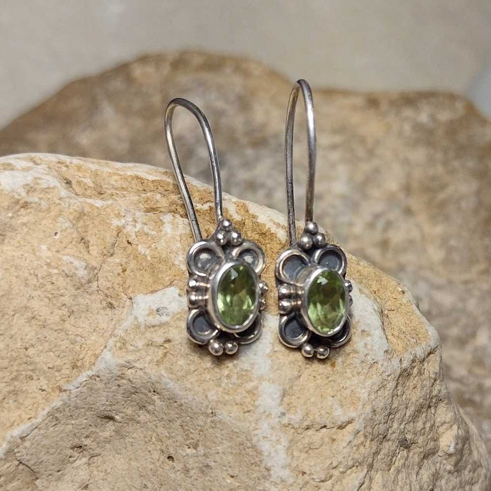 Vintage Peridot Stone Sterling Silver Picture Fra… - image 10