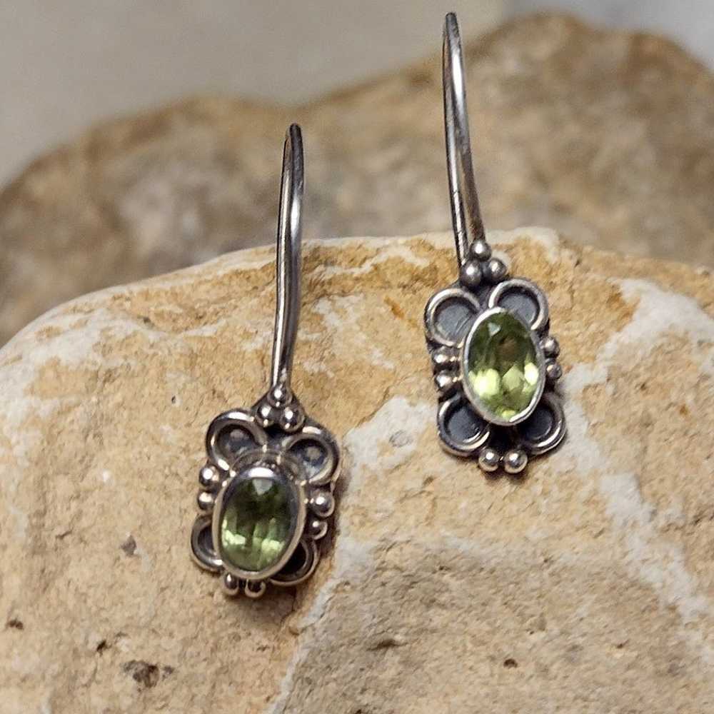 Vintage Peridot Stone Sterling Silver Picture Fra… - image 11