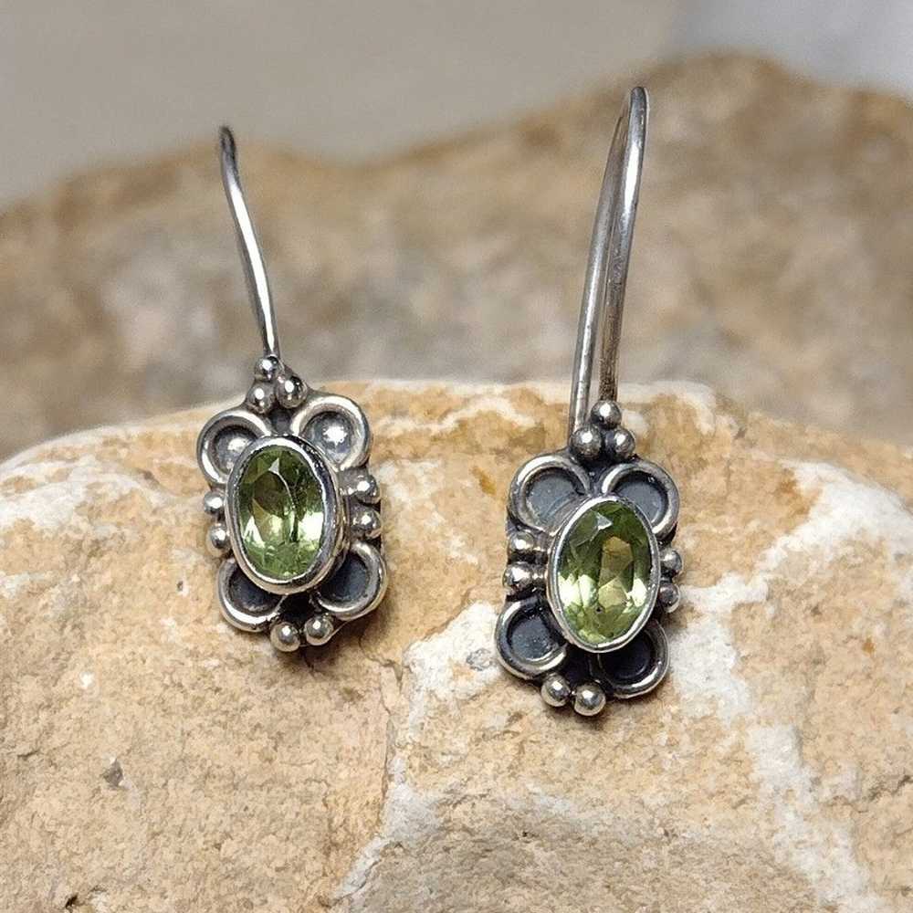 Vintage Peridot Stone Sterling Silver Picture Fra… - image 2