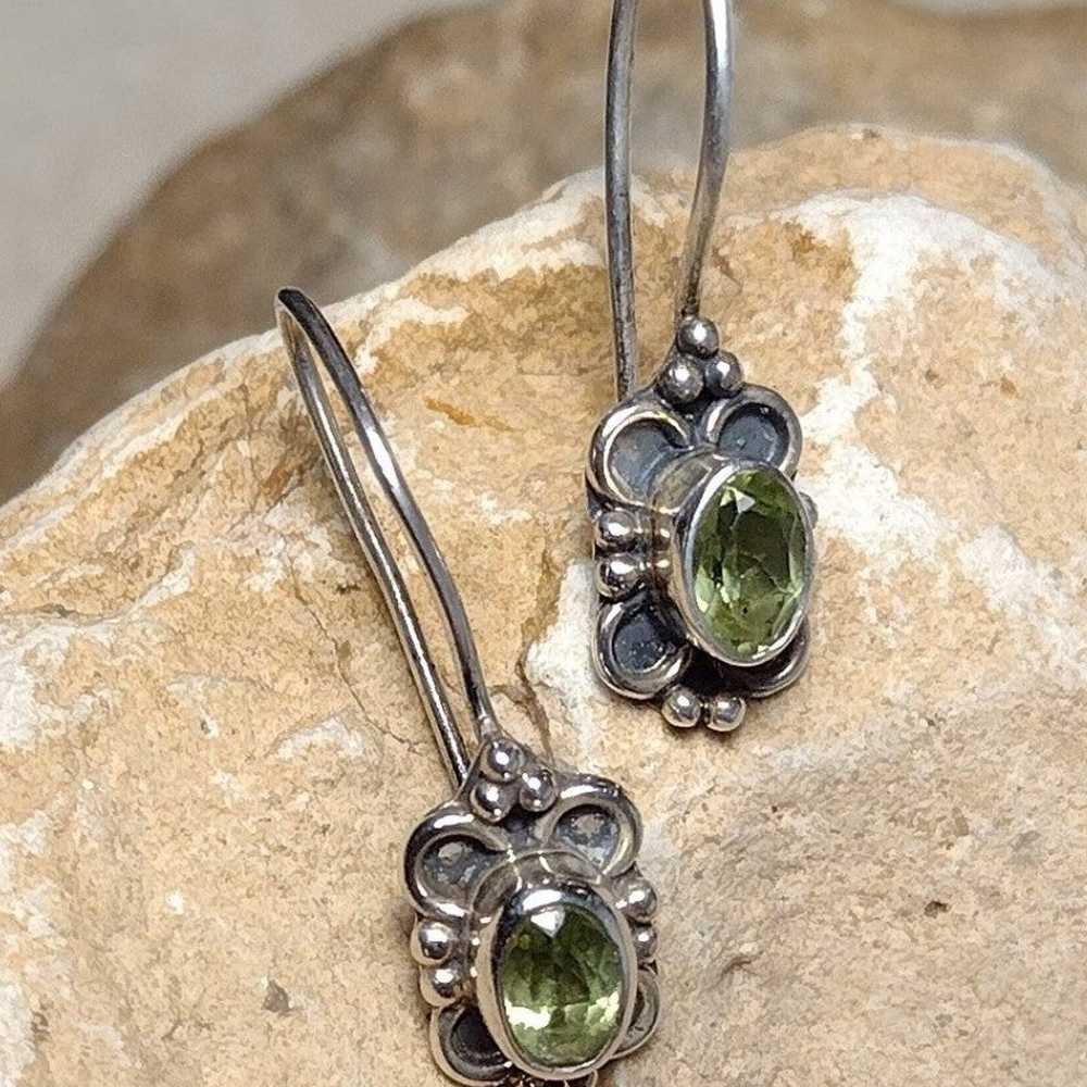 Vintage Peridot Stone Sterling Silver Picture Fra… - image 4