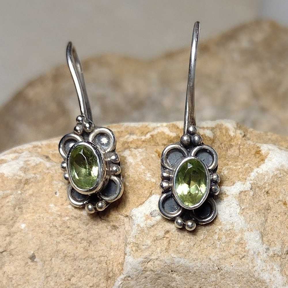 Vintage Peridot Stone Sterling Silver Picture Fra… - image 6