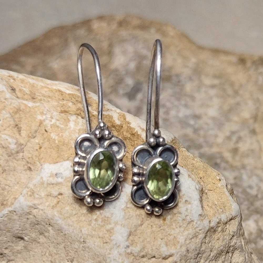 Vintage Peridot Stone Sterling Silver Picture Fra… - image 8