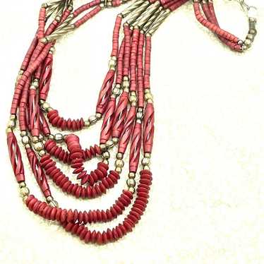 Vintage Handmade Ethnic Necklace - image 1