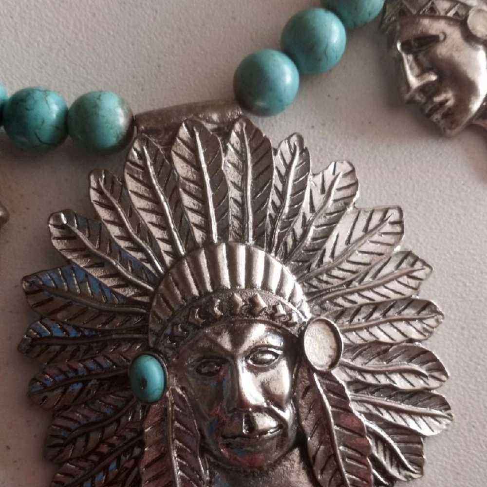 Turquiose Indian Necklace - image 11