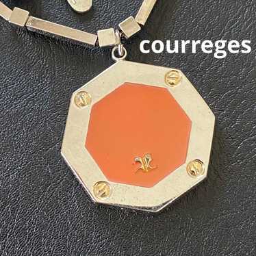 courreges vintage necklace gold silver