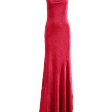 Cowl Neck Sleeveless Stretch Gown - image 1