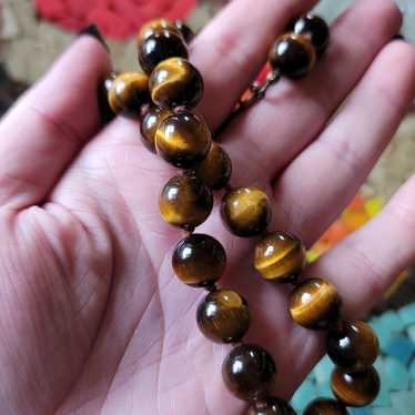 Vintage Tigers Eye Choker Necklace - image 1