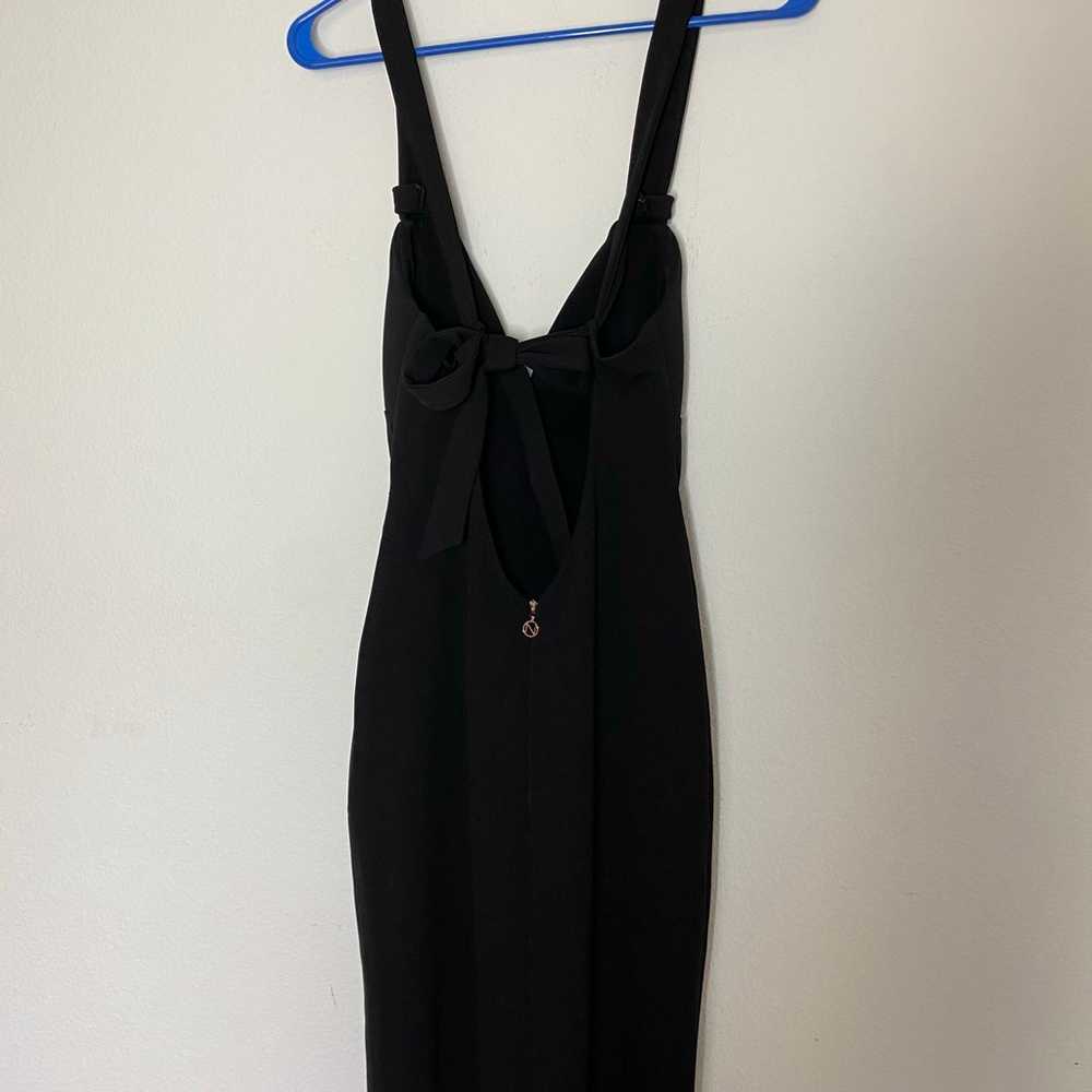 Revolve Nookie Black Lust Gown Deep V Back Tie Op… - image 8