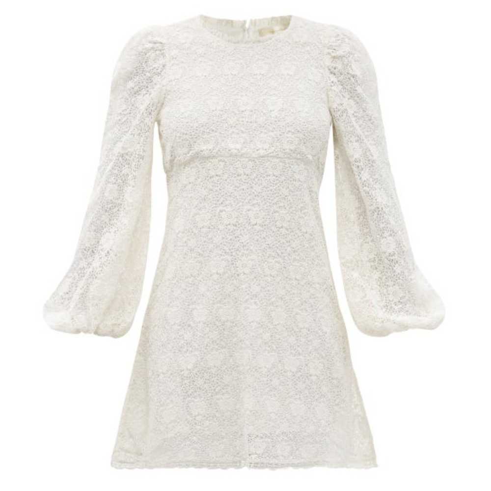 NEW LoveShackFancy Leira Lace Mini Dress in True … - image 4