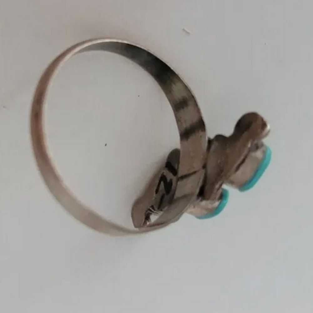 VINTAGE NATIVE SOUTHWEST TURQUOISE RING - image 3