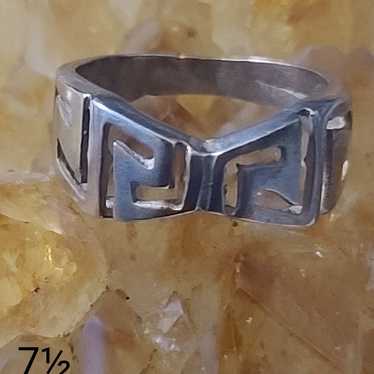 Vintage Greek Key Solid Sterling Silver